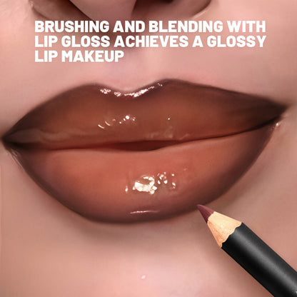 Dewy Glass Lip Gloss & Liner Duo – Hydrating Water-Gloss Luminous Finish with 3D Precision Matte Lip Liner