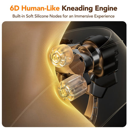 Wearable Neck & Shoulder Massager with Heat, 6D Bionic Hand Kneading Trapezius Massager, 9 Modes 3 Intensities 40-45°C Heat