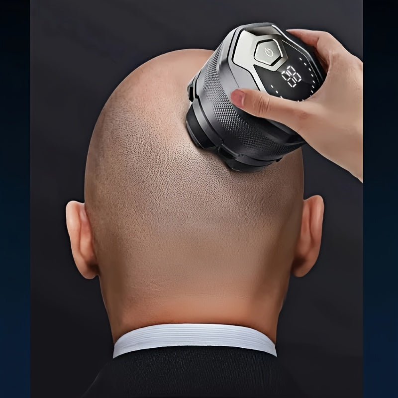 Head Shaver for Bald Men 6-Blade Electric Head Razor Magnetic Floating Blades USB-C for Everyday Face, Beard and Body Grooming