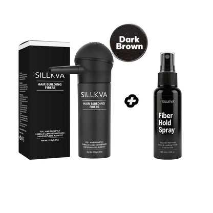 Hair Fibers Spray Applicator Kit Instant Thickness for Thinning Hair & Bald Spots SILLKVA for Makeup, Travel and Everyday Vanity Use
