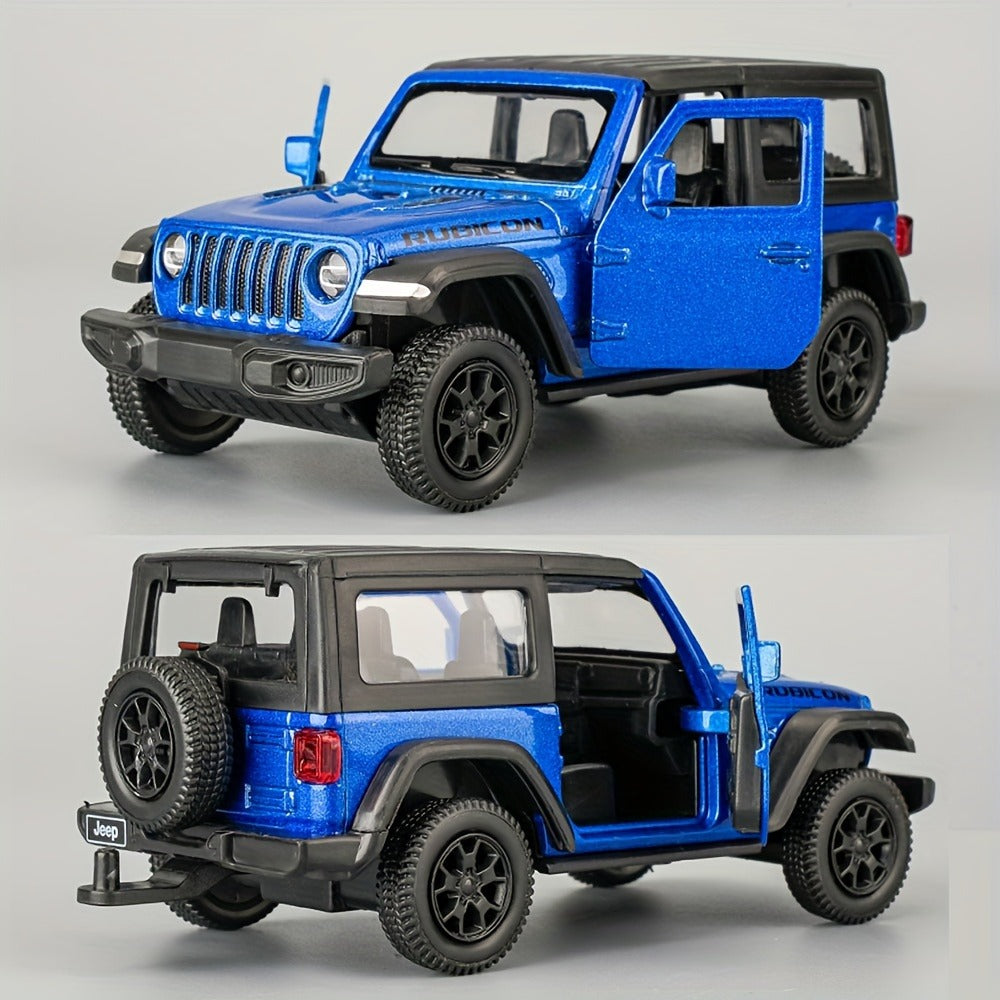 RMZCity 1:36 Scale Zinc Alloy Pull Back Car with Horse Trailer & Horse Vehicle, Openable Doors Diecast Toy Set for Kids & Adults