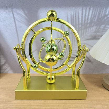 Perpetual Motion Pendulum Desk Decor - Cosmic Swing Solar System Planets Atomic Model Science for Entryways, Bedrooms and Living Spaces