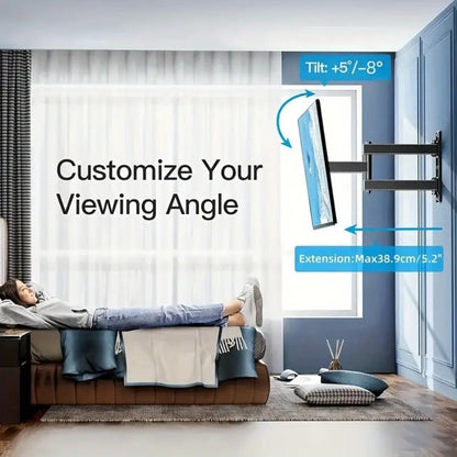 Rotating Tilt TV Wall Mount 22-55 Inch – Full Motion Swivel Bracket, Adjustable Viewing Angles, Durable Iron Construction