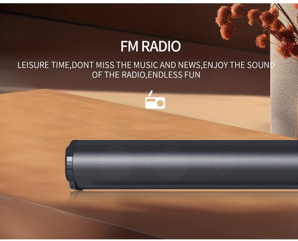 4D Echo Pearl Hi-Fi Soundbar with Subwoofer, Surround Sound Speaker System for TV, Computer & Laptop