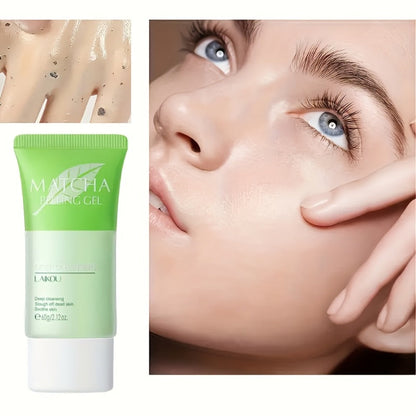 Matcha Peeling Gel Face Scrub with Tea Tree Salicylic Acid Exfoliating Alcohol Free Facial for Bath Time, Home Spa and Personal Care