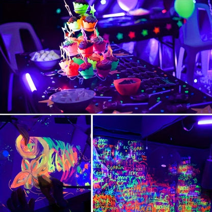 Compact USB UV Black-Light Bar Set with Pictured LED Rows, Inline Controls and 5-, 6-, 7- or 8-Pack Options