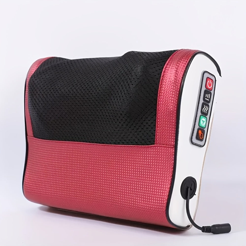 Shiatsu Neck & Back Massage Pillow – Bidirectional Rotating Deep Tissue Kneading Cervical Massager for Pain Relief