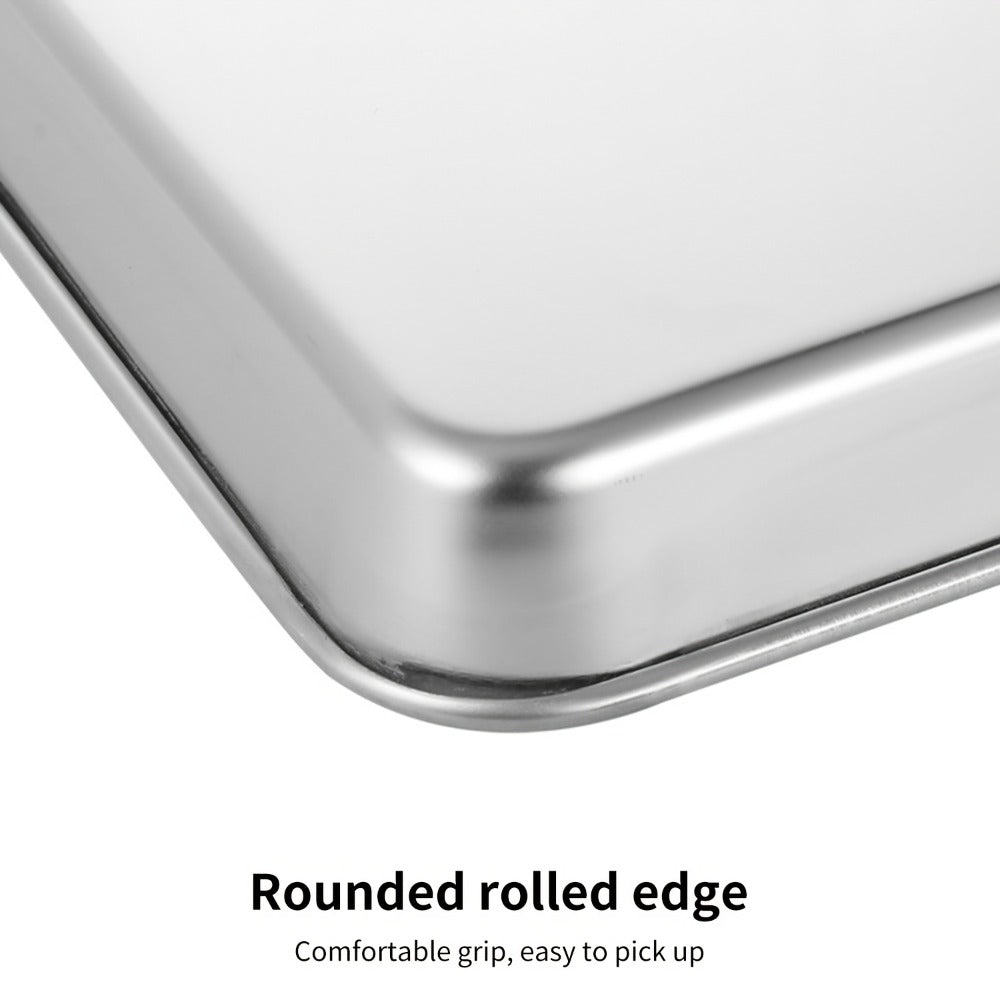 Baking Sheet and Rack Set Stainless Steel Half Sheet Pan with Cooling Rack Rust Free for Cookie for Grilling, Camping and Outdoor Meals