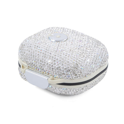 Seven-Compartment Travel Pill Organizer in Nine Square or Oblong Rhinestone Color Checkouts