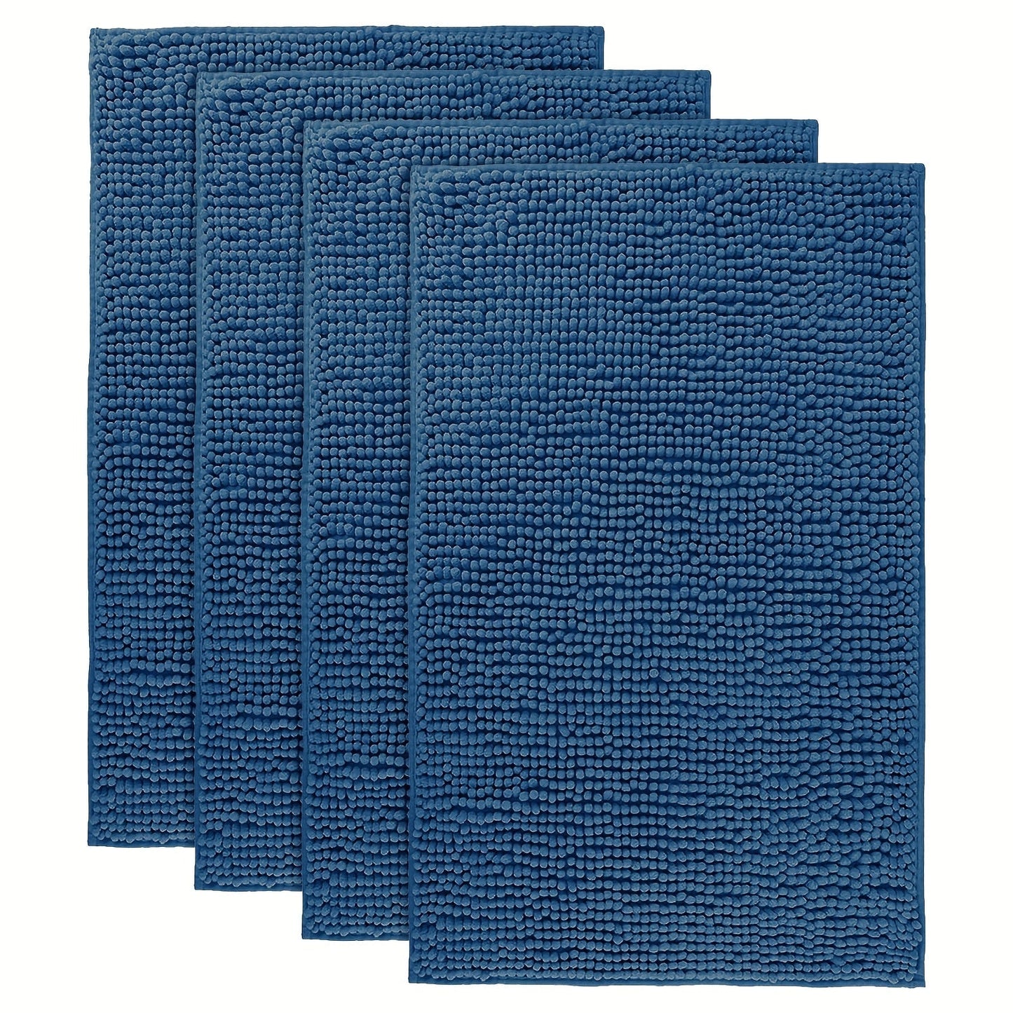 Chenille Bath Rug Extra Thick Bathroom Mat, Multiple Sizes & Colors for Entryways, Bedrooms and Living Spaces