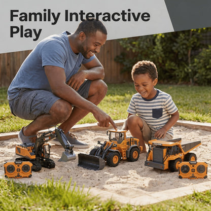 RC Construction Vehicle Set 2/3/4pcs with the Listed Color, Size or Set Options for Everyday Use