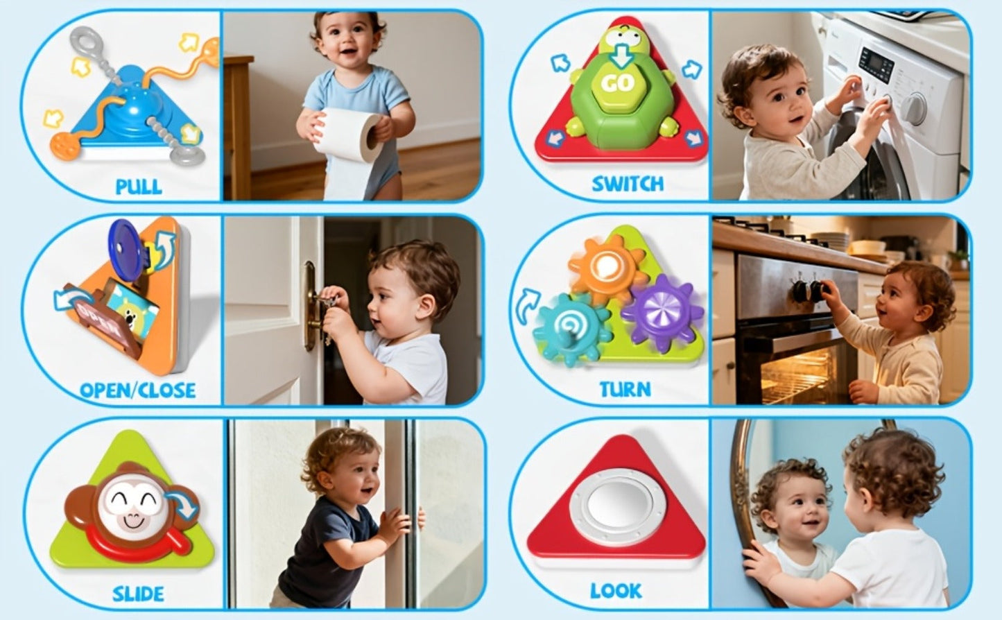 21-in-1 Toddler Busy Board Activity Cube, Early Educational Sensory Toy for Boys & Girls Ages 1-3