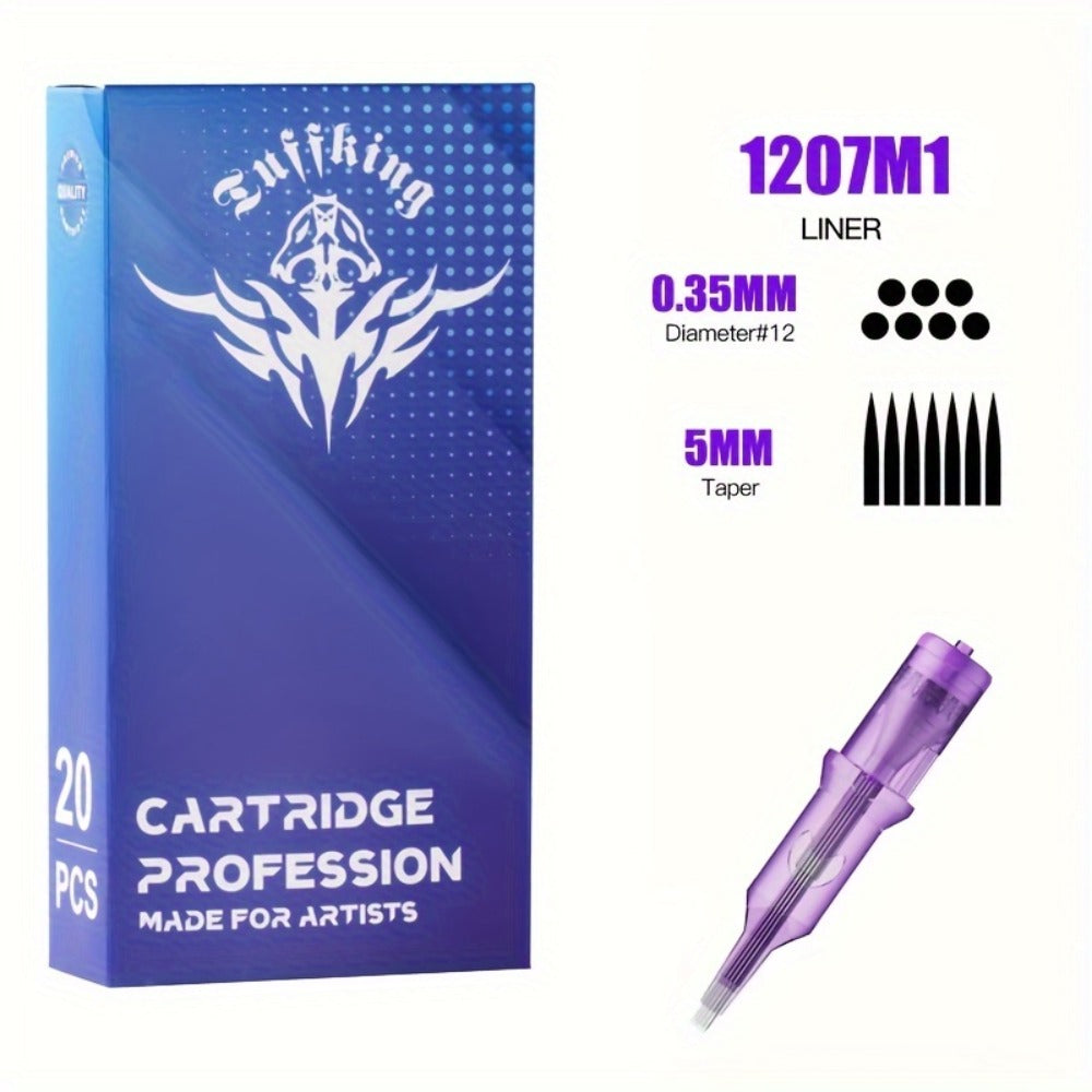 Disposable Tattoo Needles Mixed Size Sterilized RL RS M1 0.35mm, Safety Tattoo Needle Set for Tattoo Artists and Beginners