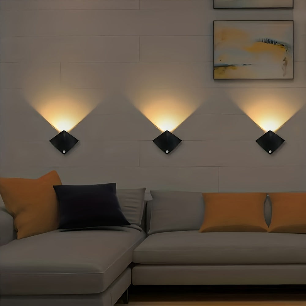 Magnetic LED Motion Sensor Wall Light USB Rechargeable, Wireless Night Light for Hallway, Stairs