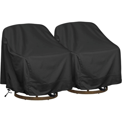 Swivel Patio Chair Covers Waterproof 2 Pack, Heavy Duty Outdoor Furniture Covers 27.5"W x 32.5"D x 43"H, All-Weather UV & Wind Resistant