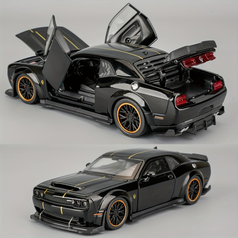 1:32 Scale Dodge Hellcat Die-Cast Metal Car Model with Openable Doors & Display Base, Collector Diecast Vehicle