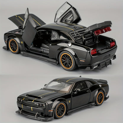 1:32 Scale Dodge Hellcat Die-Cast Metal Car Model with Openable Doors & Display Base, Collector Diecast Vehicle