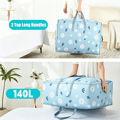 Under Bed Storage Bags 6pcs 140L – Large Capacity Foldable Organizer Bags for Clothes Blankets Bedding, Space Saving Underbed Storage