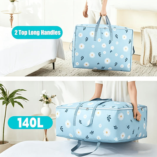 Under Bed Storage Bags 6pcs 140L – Large Capacity Foldable Organizer Bags for Clothes Blankets Bedding, Space Saving Underbed Storage