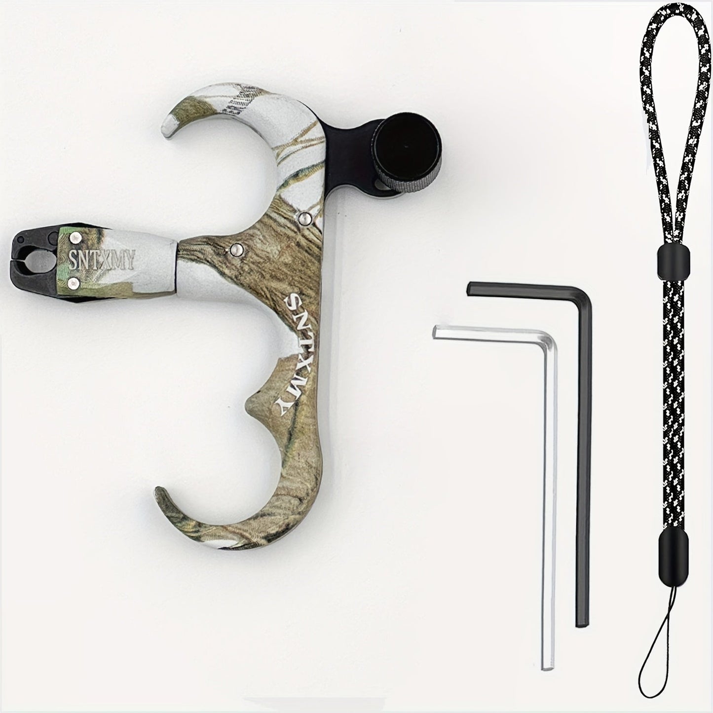 Compound Bow Wrist Release Aid 360° Rotatable Thumb Trigger – 3 & 4 Finger Archery Release for Hunting & Target Shooting