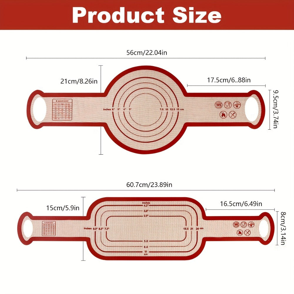 Silicone Bread Sling for Dutch Oven, 4pcs Reusable Baking Mat with Long Handles for Sourdough Bread, Nonstick Dough Transfer Liner