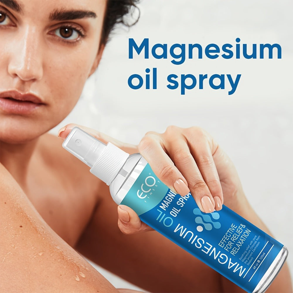 Magnesium Oil Spray for Muscle Relief & Sleep Support – Pure Transdermal Magnesium Chloride Body Spray for Leg Cramps, Restless Legs