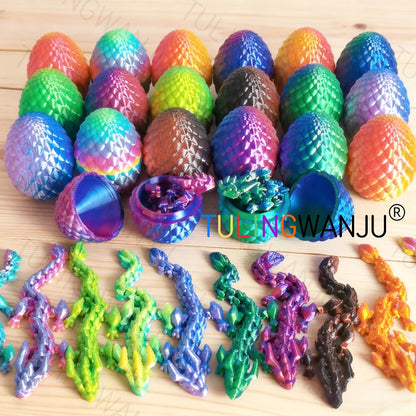 Dragon Egg Decorative Sculpture Set 40-Piece, 20 Mini Dragons & 20 Dragon Eggs Figurines, 4.92" Dragons & 2.2" Eggs
