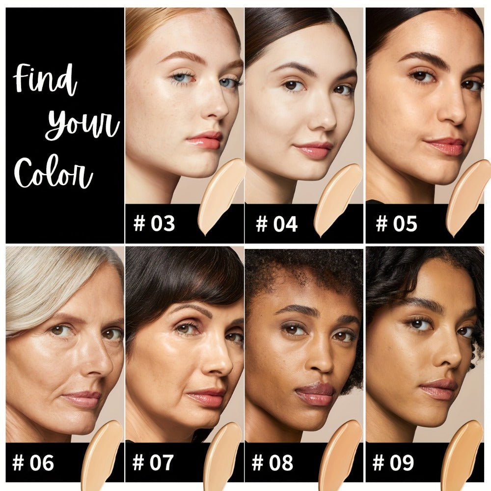 Liquid Concealer and Contour Stick Set 2 Pcs Buildable Coverage Pore Minimizing, for Makeup, Travel and Everyday Vanity Use