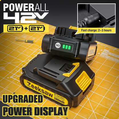 Cordless Mini Chainsaw 8 Inch with 2x2.0Ah Batteries & Charger, Auto Oiler, Chain Tensioning, 26ft/s Speed for Tree Branches & Yard Work