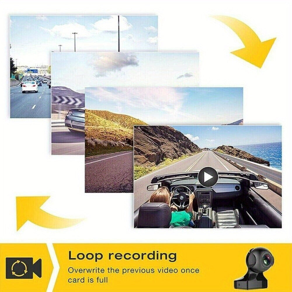 1080P WiFi Dash Cam 170° Wide Angle – HD Car DVR with G-Sensor, Loop Recording, Night Vision, Smartphone App View