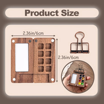Portable Watercolor Paint Set 24 Colors with 15-Grid Palette 3 Brushes with the Listed Color, Size or Set Options for Everyday Use