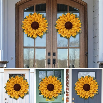 Sunflower Wreath for Front Door – Artificial Floral Wall Hanging Decor for Indoor Outdoor Home Office, Wedding Festival Thanksgiving