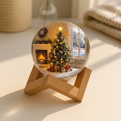 Crystal Ball Video Player Gift 2.7 Inch LED Light-Up Digital Sphere - Upload Your Own Videos & Photos