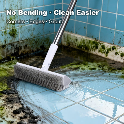 Pool Cleaning Brush with 52.4-Inch Sectional Handle, 9.1-Inch Double-Sided Bristle Head and Corner Edge Profile