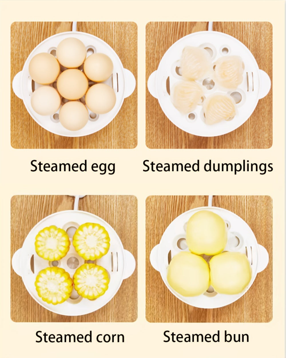 Egg Steamer Stainless Steel Mini Breakfast Machine Single Double Layer Multi-Functional Egg for Entryways, Bedrooms and Living Spaces