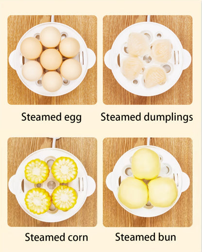 Egg Steamer Stainless Steel Mini Breakfast Machine Single Double Layer Multi-Functional Egg for Entryways, Bedrooms and Living Spaces