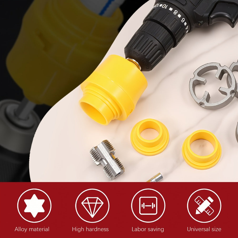Pipe Threading Set 9 & 13-Piece, Power Drill Water Pipe Thread Dies for 1/2", 3/4" & 1" Inside & Outside Threading