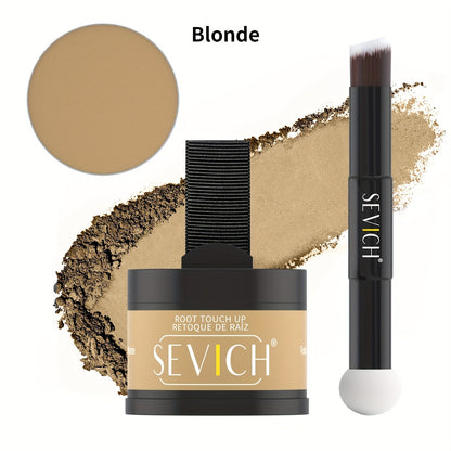 Hairline Powder Root Touch-Up Kit with Refill & Brush – Waterproof Instant Grey Hair Concealer Fills Sparse Hairline Bald Spots Eyebrow