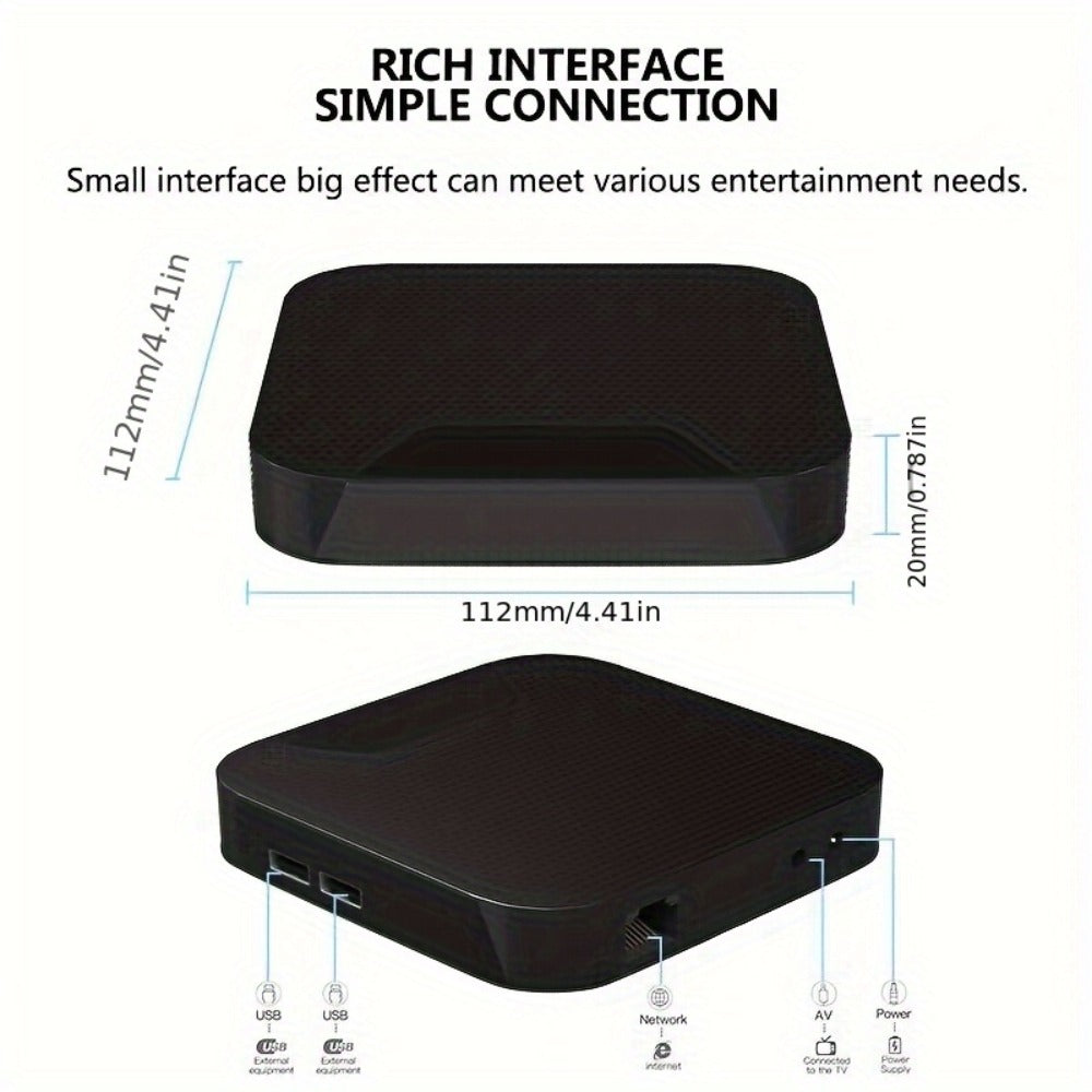 Android Smart TV Box 4K Streaming, Amlogic S905 Quad Core, Android 11/13, Dual Band WiFi 2.4G/5.8G