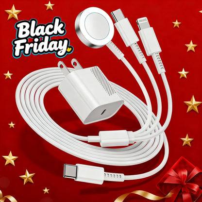 Apple Watch Charger Set 3-in-1 Magnetic Cable 6.6ft with 20W USB-C Wall Charger for an Everyday Personal Care Routine