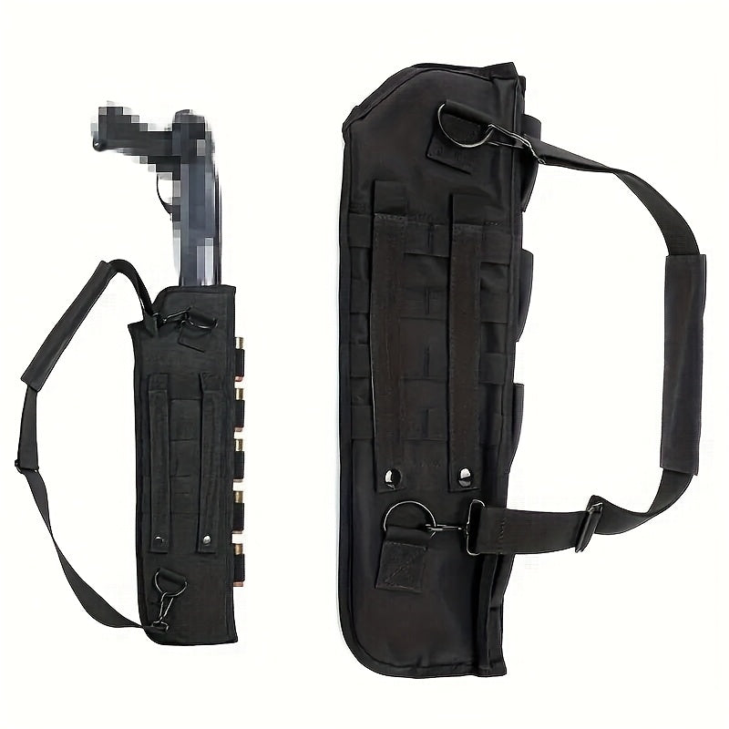 Tactical Shotgun Holster with MOLLE System – 19" 600D Oxford Cloth, Adjustable Strap & Shell Loops, Lightweight Hunting & Shooting Scabbard