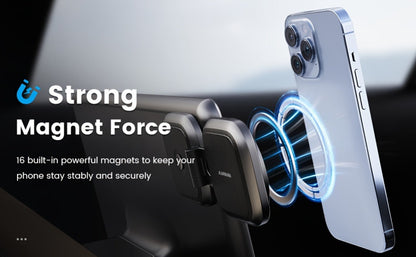 Foldable Magnetic Car Phone Mount for Pictured Model 3 or Model Y Center-Screen Installation