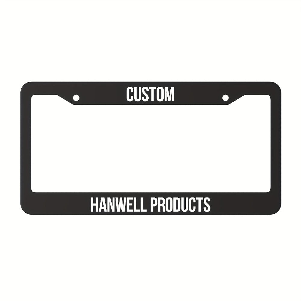 Custom License Plate Frame – 6 Font Styles, Heavy-Duty Weather-Resistant Car Tag Holder, Personalized Front & Rear License Plate Border