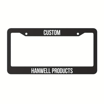 Custom License Plate Frame – 6 Font Styles, Heavy-Duty Weather-Resistant Car Tag Holder, Personalized Front & Rear License Plate Border