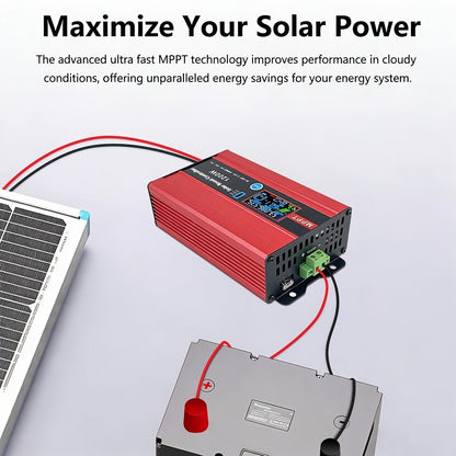 30A MPPT Solar Boost Charge Controller 1200W – DC-DC Step-Up Solar Panel Regulator for Lead-Acid, Gel & Lithium Batteries