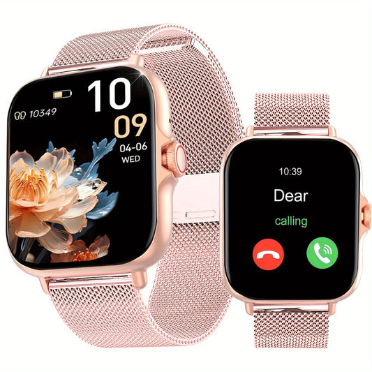 Smartwatch with Bluetooth Calling 1.91" AMOLED HD Touch Screen, Voice Assistant, Music Playback, Built-in Mic & Speaker, Multi-Sport