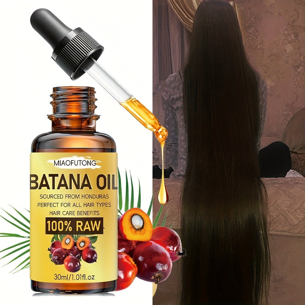 Batana Oil 30ml Cold-Pressed – Multi-Use Hair Growth & Scalp Strengthening Oil for Hair, Eyelashes & Eyebrows | Repairs Damage
