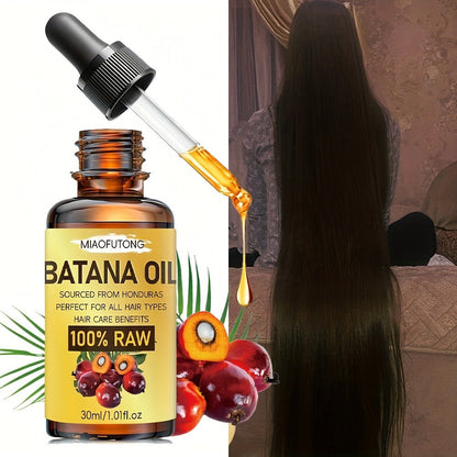 Batana Oil 30ml Cold-Pressed – Multi-Use Hair Growth & Scalp Strengthening Oil for Hair, Eyelashes & Eyebrows | Repairs Damage