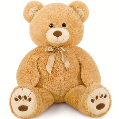 Stuffed Animal Giant Brown Teddy Bear with Oversized Seated Shape and Photo-Color Option for Room Decor