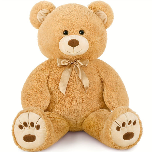 Stuffed Animal Giant Brown Teddy Bear with Oversized Seated Shape and Photo-Color Option for Room Decor